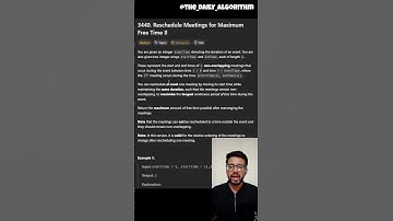Day 14 – Reschedule Meetings to Maximize Free Time | LeetCode 3440 | POTD Challenge #coding #dsa