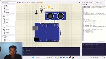 simulasi Arduino ultrasonic sensor menggunakan aplikasi simulide