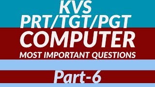 Computer fundamental Part 6 | Kvs study material | Computer important questions for KVS