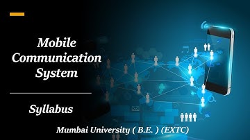 Mobile communication system syllabus (Mumbai University) BE (EXTC)