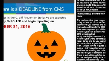 NHSN C. diff Training – What, When, and How to Report (10/18/2016)