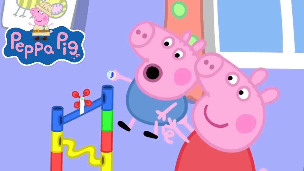 Peppa Pig Builds the Biggest Marble Run Ever YouTube