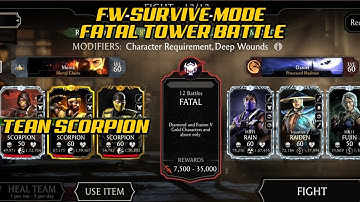 FW Survive mode Fatal tower Battle | Team Scorpion. Mk Mobile..