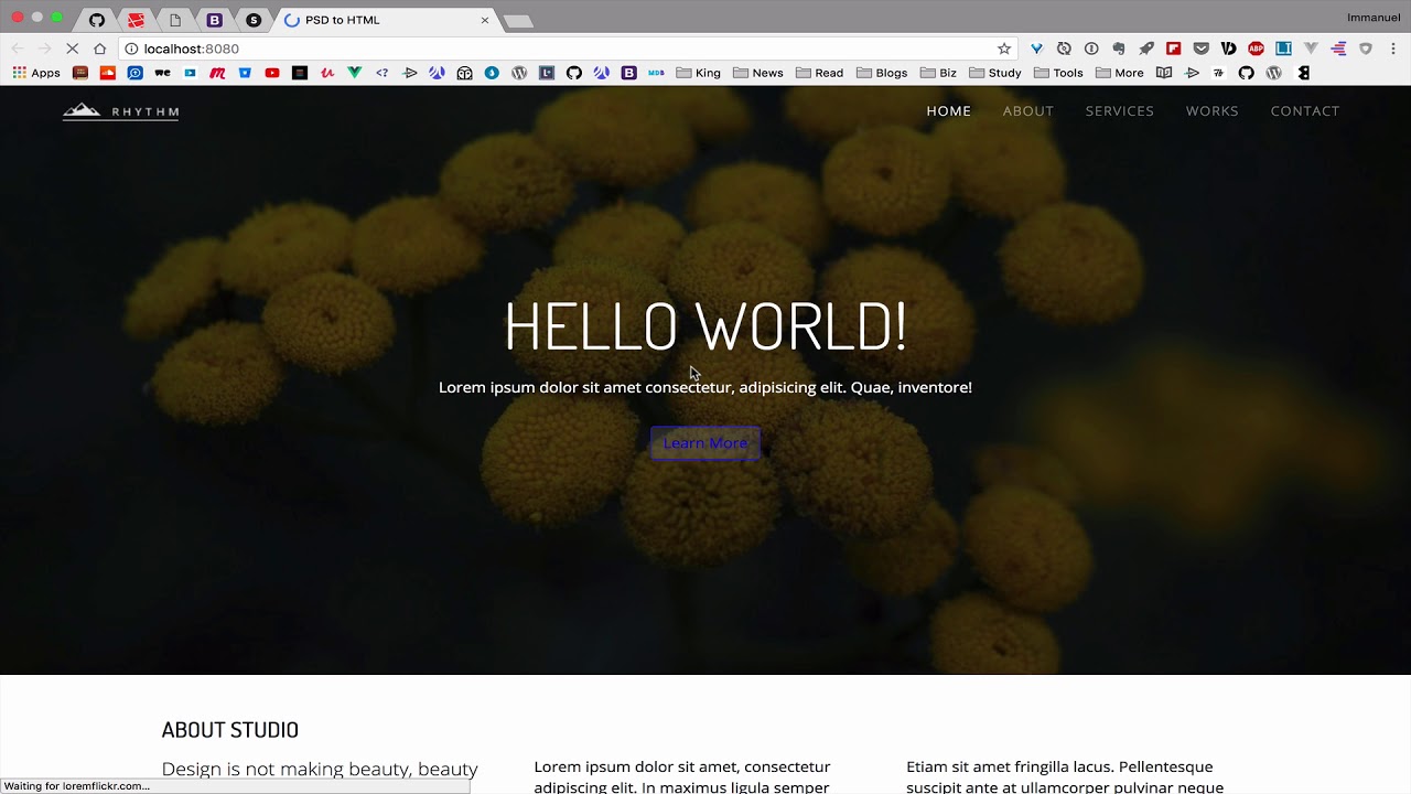 Bootstrap 4 Tutorial From PSD to HTML Part 3 - YouTube