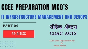 CDAC | PG-DITISS | CCEE Preparation MCQ