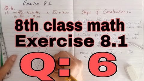 8th class math - Exercise 8.1 Q:6 | Construct Kite by Quaderilateral