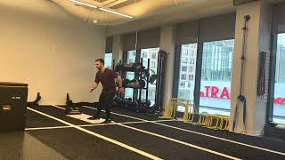 Banded Slideboard Lateral Lunge