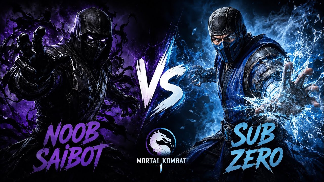 NOOB SAIBOT vs SUB-ZERO 🔥 EPIC SHADOW vs ICE BATTLE | Mortal Kombat 1 ...