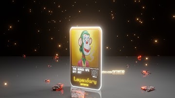 3D NFT Card Template editable with Blender EEVEE and Cycles Rendering Video Sample #7