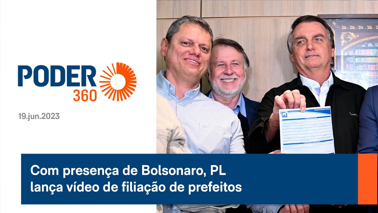 Com presença de Bolsonaro, PL lança vídeo de filiação de prefeitos