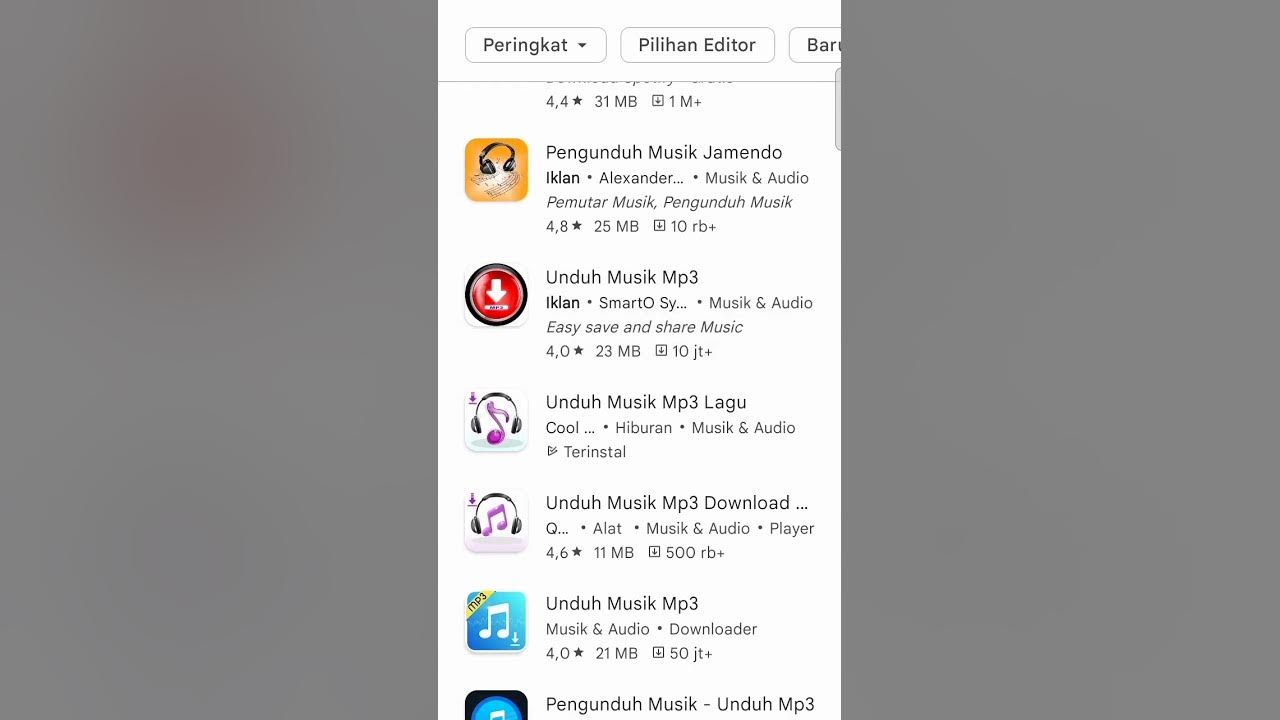 Cara Download Lagu dengan mudah di play store