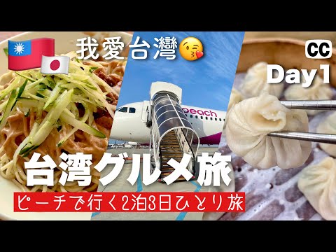 【🇹🇼 台湾旅行 2023 台北 一人旅 食べまくり 1日目 】ピーチで行く人必見！入国＆両替情報 小籠包 杏仁豆腐 4K Vlog