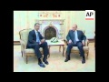 President barack obama has met with russian prime minister vladimir putin the two said they hope to