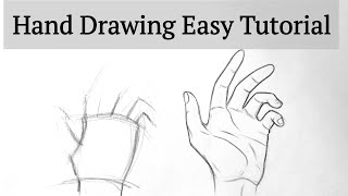 How to draw hand/hands for beginners Hand drawing basics easy step by step tutorial with pencil