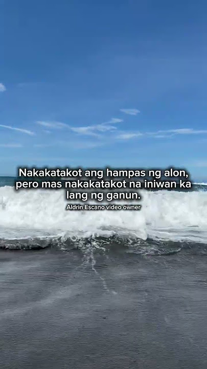 Yung hampas ng alon, kasamang inagos ang taon na pagsasama. #shorts