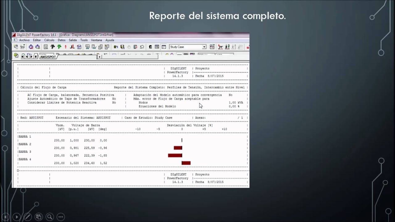 manual de DigSilent para correr flujos de carga  en sistemas de potencia.