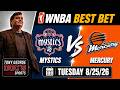 WNBA Pick - Washington Mystics vs Phoenix Mercury Prediction, 8/25/2026 Free Best Bets & Odds