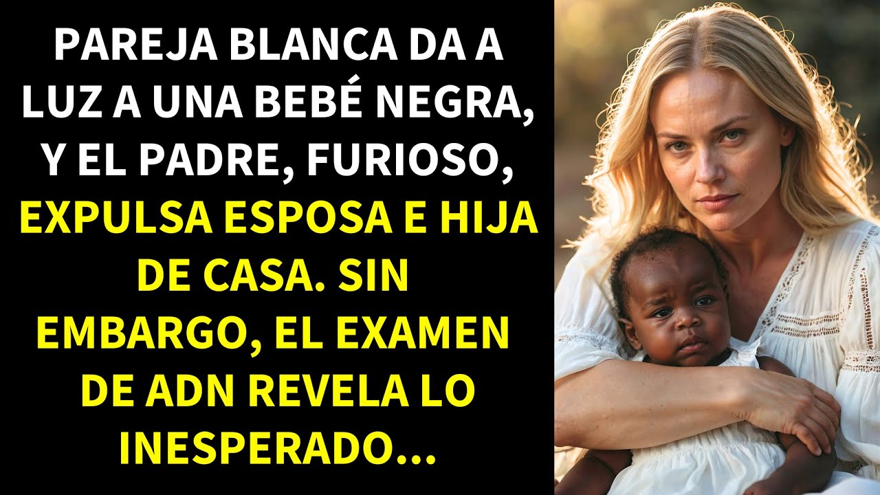 PAREJA BLANCA DA A LUZ A UNA BEBÉ NEGRA. EL PADRE LAS EXPULSA, PERO EL EXAMEN DE ADN REVELA LO...