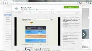 Chrome Timezone Extension EasyClock