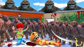 Little Singham And Kicko Escape From 1000 King Kong In Gta V | Gta 5 Gameplay