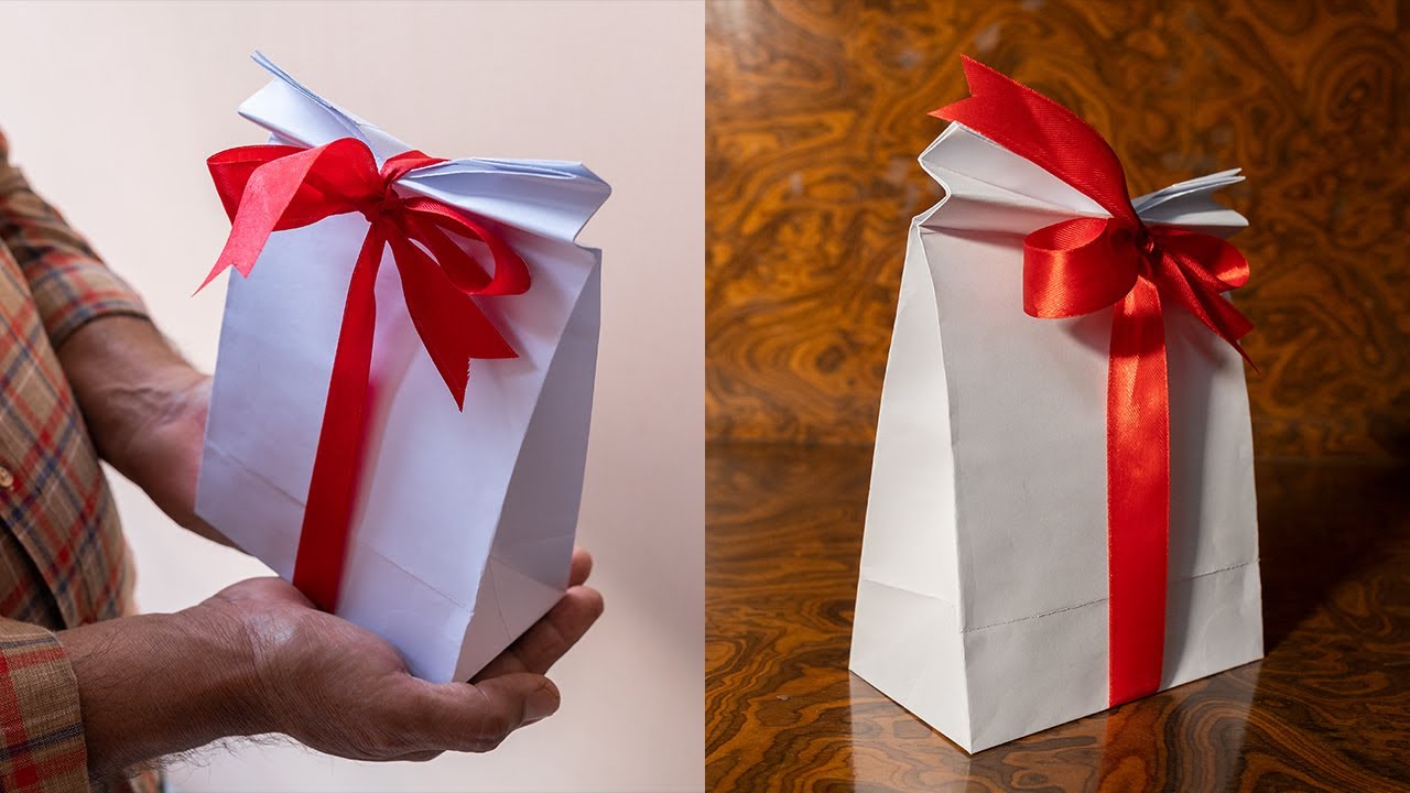 HOW TO MAKE AN AMAZING PAPER GIFT BAG | GIFT BAG MAKING (Easy) - YouTube