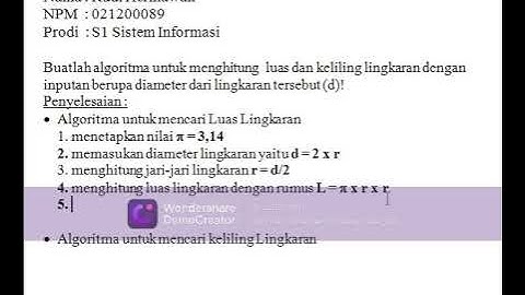 Algoritma Menghitung Luas dan Keliling Lingkaran