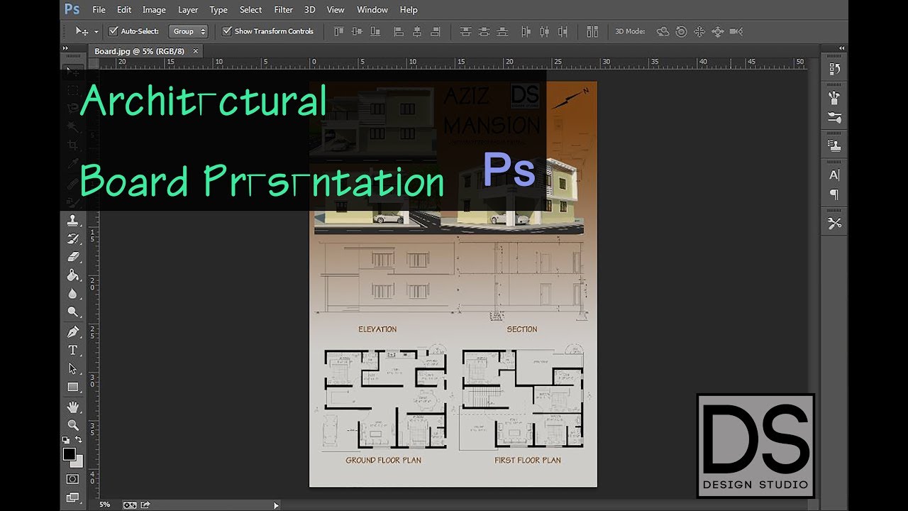 how to make presentation board in photoshop