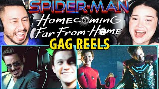SPIDER-MAN Homecoming & Far From Home Gag Reels! | Reaction