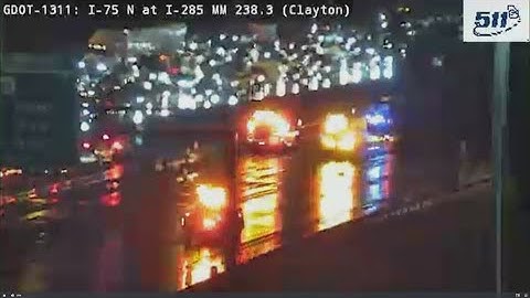 Flooding on I-75 North past I-285 in Clayton County