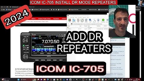 ICOM IC-705 INSTALL DR MODE REPEATER LIST , 2024