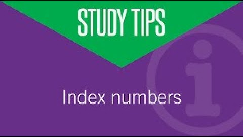VIDEO-2  INDEX NUMBERS FAQ