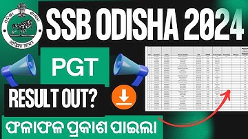 ssb odisha pgt result 2024 | pgt result 2024 odisha | mahir academy