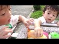 水風船で遊ぶ　　ひなごんとおいちゃん　　SunflowerTV