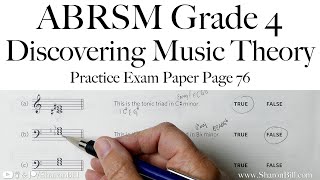 ABRSM Discovering Music Theory Grade 4 Practice Exam Paper Page 76 with Sharon Bill