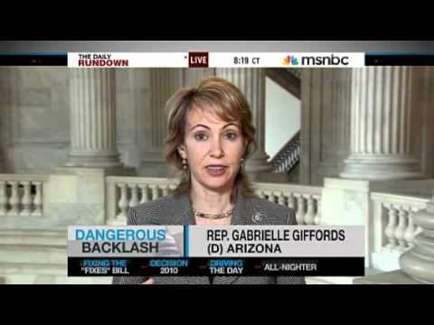 Congresswoman Gabrielle Giffords Talks Palin Cross...
