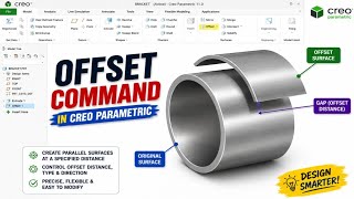 #31 Offset command in creo parametric software #mechanicalengineering #creoparametric #design 