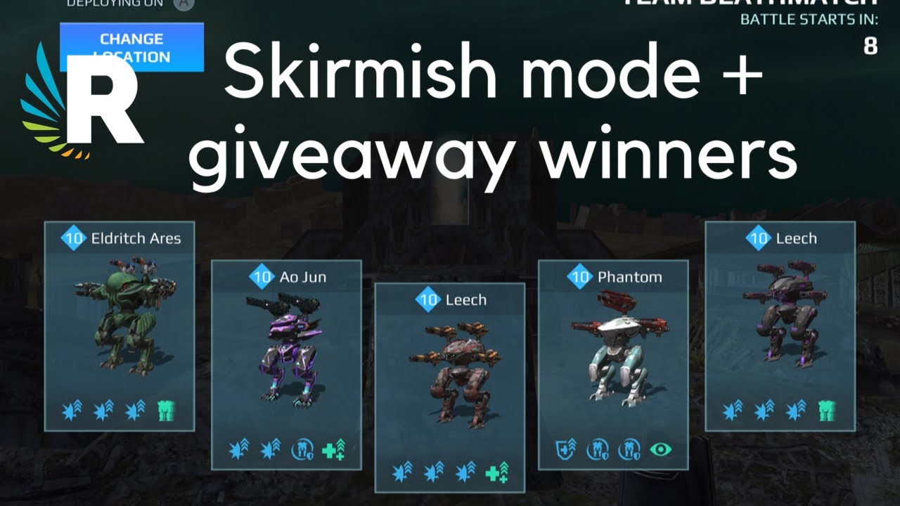 War Robots: NEW SKIRMISH MODE + GIVEAWAY WINNERS & SECOND 50 OVERDRIVE UNIT GIVEAWAY