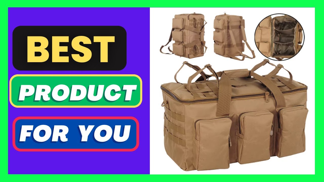 55L Luggage Duffel Bag Camping Backpack Tactical Large