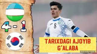 Tarixdan!!! O'zbekiston U23 - Korea U23 || Ajoyib G'alaba || Osiyo KubogiU23 2018-yil ||Yarim Final