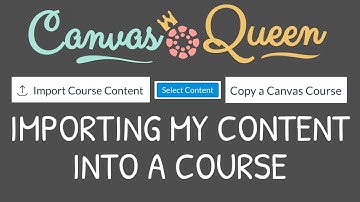 Importing Content Into a Canvas Course