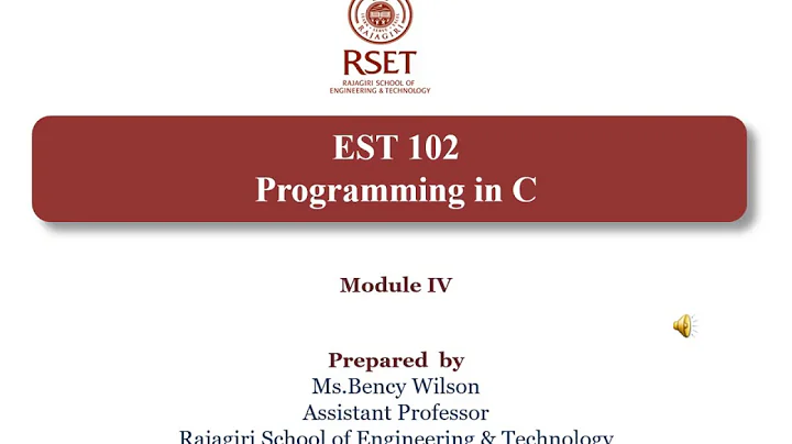 EST102 Programming in C Lecture 3 Functions