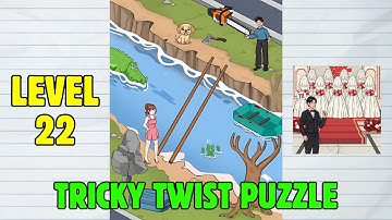 Tricky Twist Puzzle Game Level 22: Help the Girl Cross the River Solution