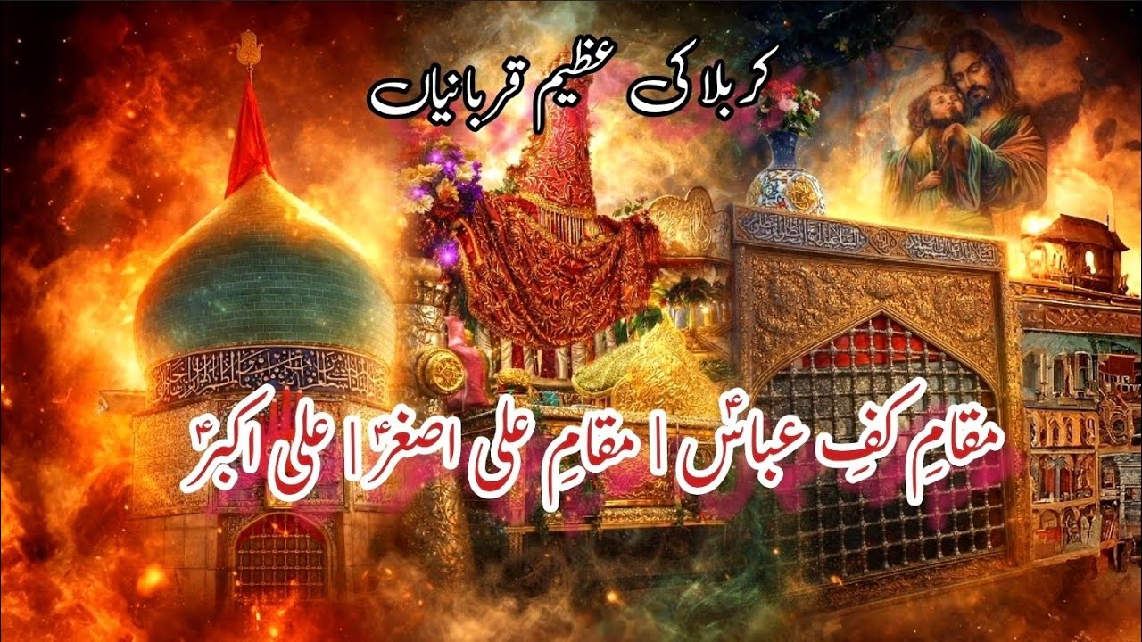 Three Sacred Maqamat of Karbala| Ziarat Maqam Kaff-e-Abbas, Ali Asghar a.s & Ali Akbar a.s | 12/1/26