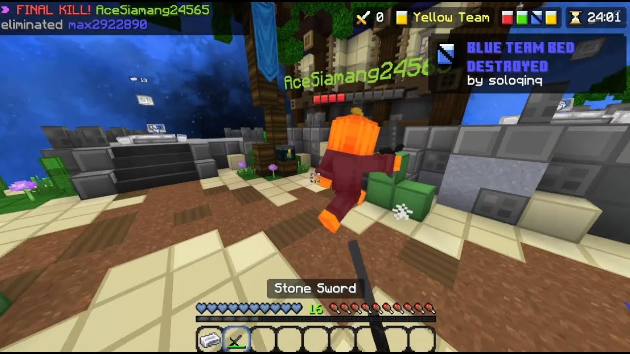 Solo Queuing Squads in Hive Bedwars