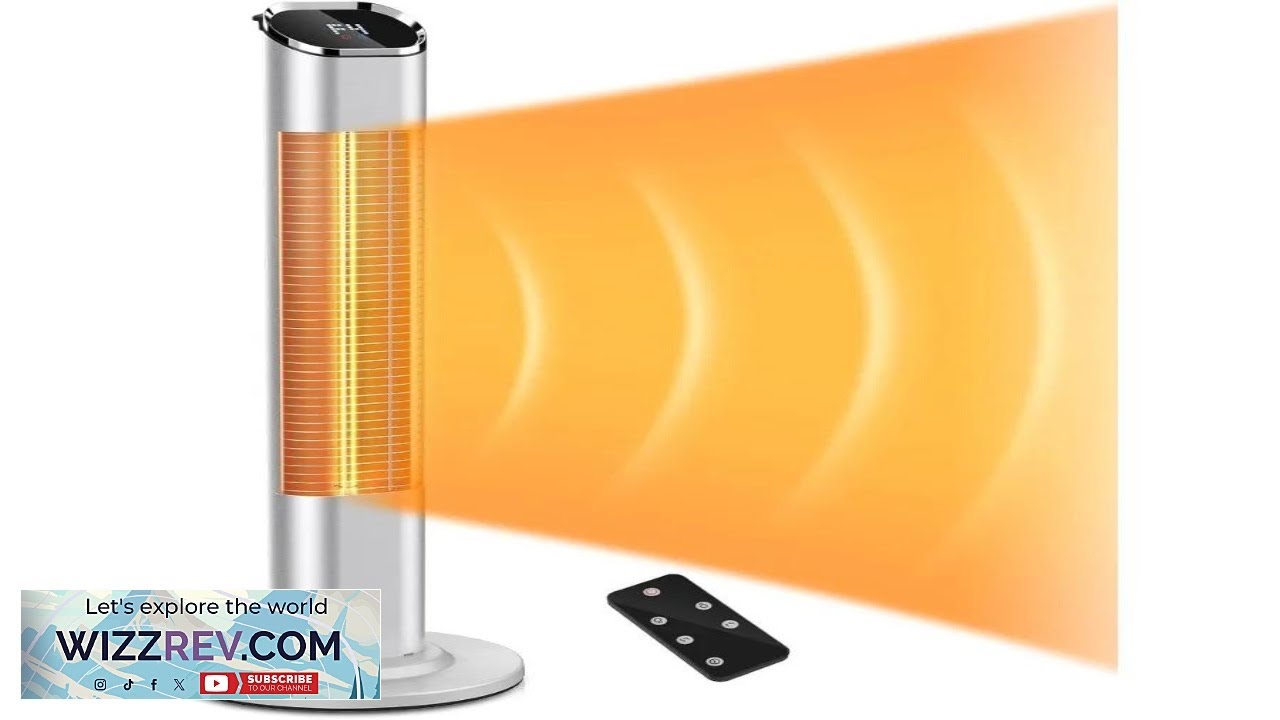 Electric Patio Heater Outdoor Heater with Remote Control 1500W 750W Quiet Infrared Heating