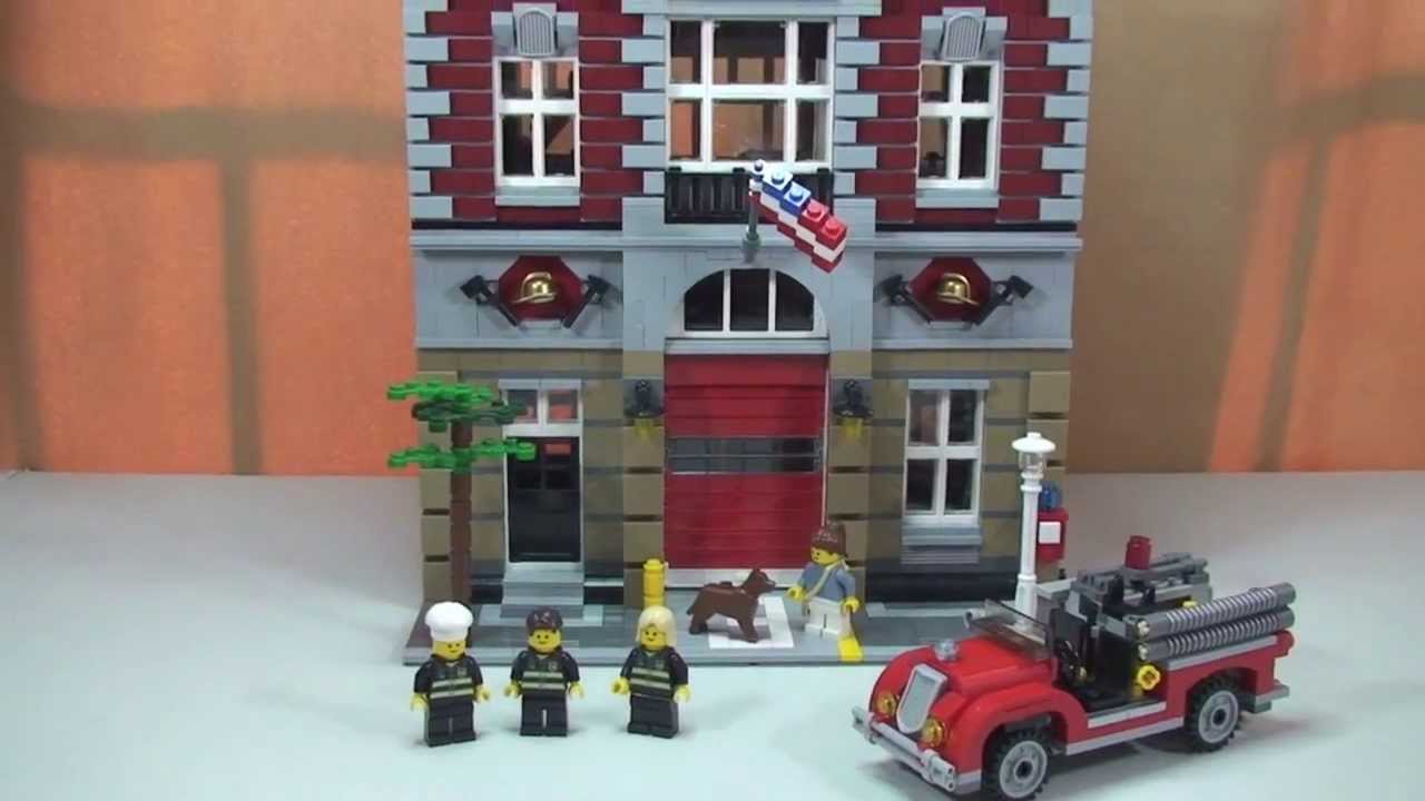 Lego Modular Fire Brigade Set 10197 Overview Youtube