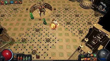 POE Patch 2.3 HC Merciless Lab Izaro fight - Chieftain Dual Bladefall Totems Build