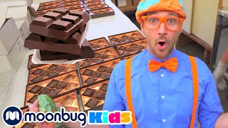 Блиппи на шоколадной фабрике | 60 минут | Обучающие видео для детей | Blippi