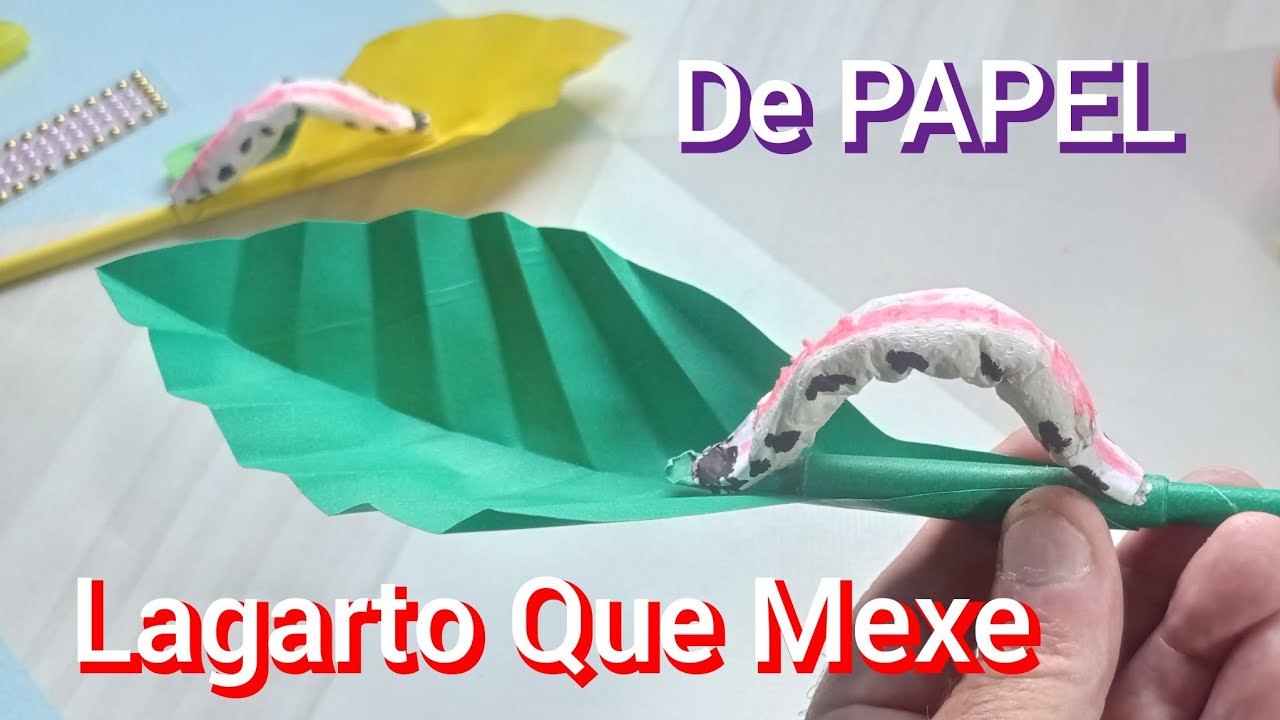 Como fazer uma LAGARTA DE PAPEL ORIGAMI | Dobraduras de papel facil de fazer - DIY ORIGAMI FÁCIL