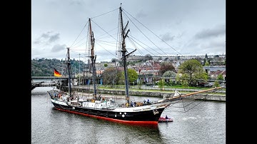 The Fridtjof Nansan 1919 Schooner, Entering Bristol for a short Refit